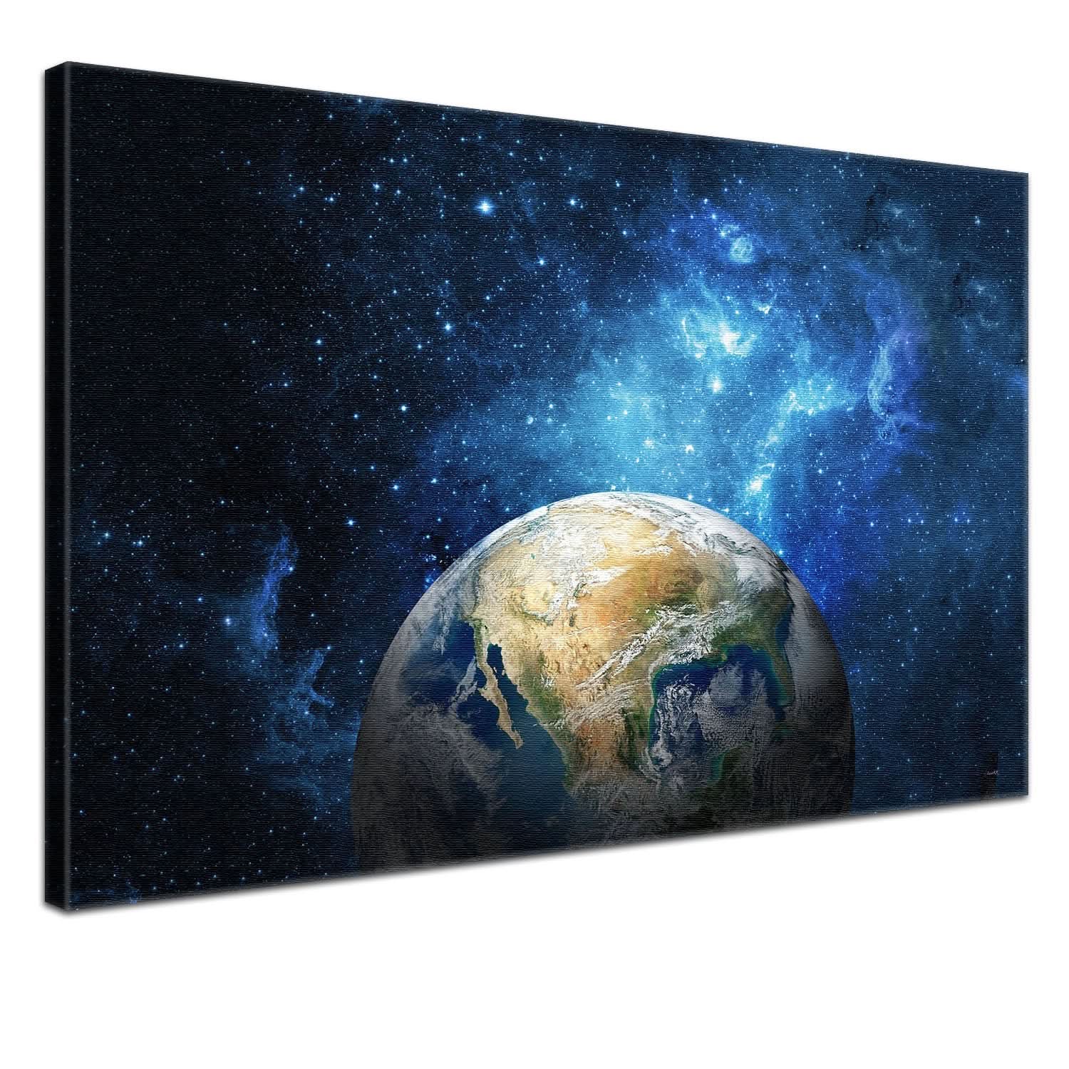 Earth als hochwertige Leinwand für das Kinderzimmer Deines kleinen Forschers.