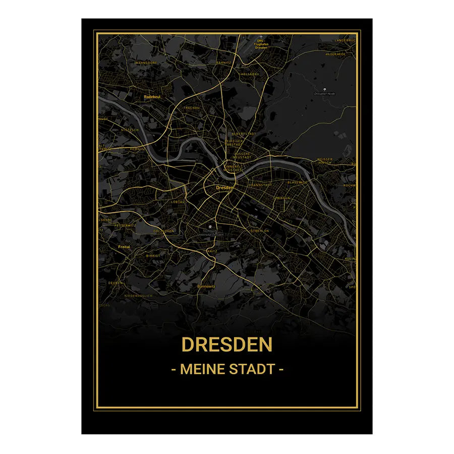 Schnapp dir deine Städtekarte Dresden Noir als Poster und beginne damit, deine eigenen Abenteuer festzuhalten. Gedruckt auf Premium Posterpapier mit 250 g/m² und einer satinieren Oberfläche, wird sie deinen Raum zum Strahlen bringt. Und weil wir wissen, dass du Feinheiten liebst, ist alles mit detaillierter Beschriftung in versehen. Obendrauf gibt’s Sticker, mit denen du direkt loslegen kannst, um deine Reiseziele zu markieren.
