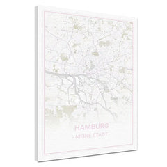 Erwecke Deine Wände zum Leben mit deiner Städtekarte Hamburg White als Premium-Variante. Deine Städtekarte ist auf eine Baumwoll-Leinwand von 320 g/m² mit matter Oberfläche gedruckt. Gespannt wird sie auf einen 2 cm tiefen Keilrahmen und kommt deine Städtekarte in jedem deiner Räume zur Geltung. Mit ökologischen, wasserbasierten Farben bedruckt, die vollständig abbaubar sind, und UV-echten Farben, verspricht sie dir für mindestens 75 Jahre lebendige Freude.