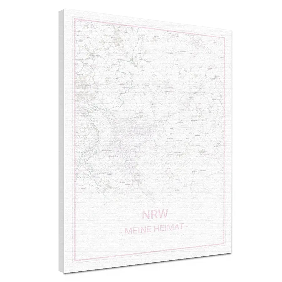 Erwecke Deine Wände zum Leben mit deiner Städtekarte NRW White als Premium-Variante. Deine Städtekarte ist auf eine Baumwoll-Leinwand von 320 g/m² mit matter Oberfläche gedruckt. Gespannt wird sie auf einen 2 cm tiefen Keilrahmen und kommt deine Städtekarte in jedem deiner Räume zur Geltung. Mit ökologischen, wasserbasierten Farben bedruckt, die vollständig abbaubar sind, und UV-echten Farben, verspricht sie dir für mindestens 75 Jahre lebendige Freude.