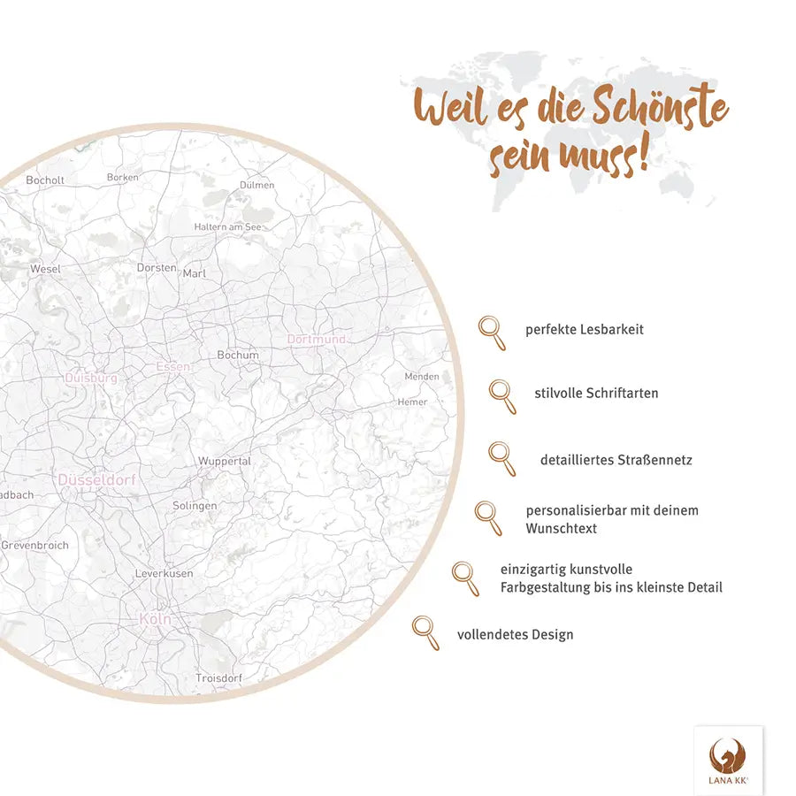 Deine Städtekarte NRW White wartet darauf, mit deinen Erinnerungen gefüllt zu werden. Mit perfekter Lesbarkeit und stilvollen Schriftarten ist nicht nur schön, sondern auch ideal zur Reiseplanung.