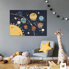 Weltall Kids Blau ist der Blickfang in jedem Kinderzimmer. Dekorativ und pädagogisch bereichert es den Alltag Deines Kindes.