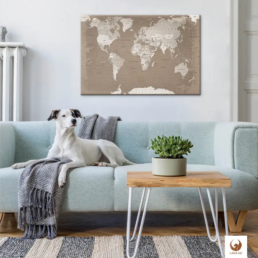 Deine Weltkarte Hazel ist stabil konstruiert und ist optimal zum Pinnen Deiner Reiseziele.