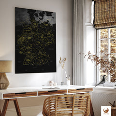 Die Welt als Zentrum Deiner Wohnung. Deine Deutschlandkarte Noir fügt sich mit ihren ausgewogenen Farben ideal in dein Wohnkonzept ein.
