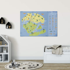 Weltkarte Dinosaurier - Jura Zeit