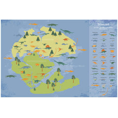 Weltkarte Dinosaurier - Trias Zeit