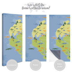 Weltkarte Dinosaurier - Trias Zeit