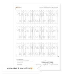 Fähnchen zum Ausschneiden (PDF)