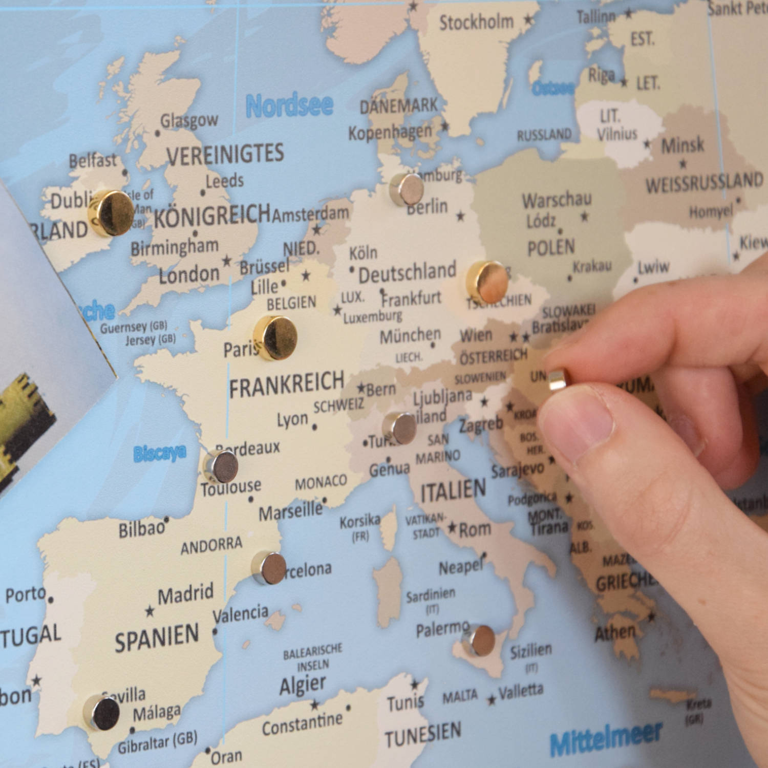 Deine Scheibenmagnete gold und silber im Vergleich.