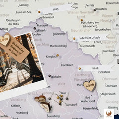 Deine Österreichkarte Blau ist stabil konstruiert und ist optimal zum Pinnen Deiner Reiseziele.