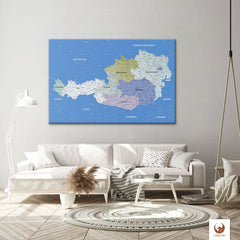 Farben, die den Unterschied machen! Deine Österreichkarte Hellblau besticht mit erstklassigem Druck, leuchtenden Farben und ist dabei vollkommen frei von Chemie und Farbstoffen.