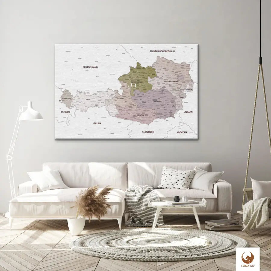 Farben, die den Unterschied machen! Deine Österreichkarte Weiß besticht mit erstklassigem Druck, leuchtenden Farben und ist dabei vollkommen frei von Chemie und Farbstoffen.