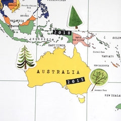 Rubbel Weltkarte - Englisch