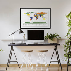 Rubbel Weltkarte - Englisch