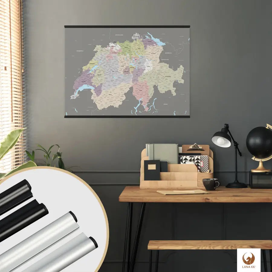 Farben, die den Unterschied machen! Deine Schweizkarte Graphit Grau besticht mit erstklassigem Druck, leuchtenden Farben und ist dabei vollkommen frei von Chemie und Farbstoffen.