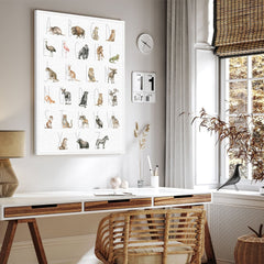 Ob Kinderzimmer, Wohnzimmer, Schlafzimmer oder Flur - Dein Tierwelt Alphabet Bild passt in jeden Raum.