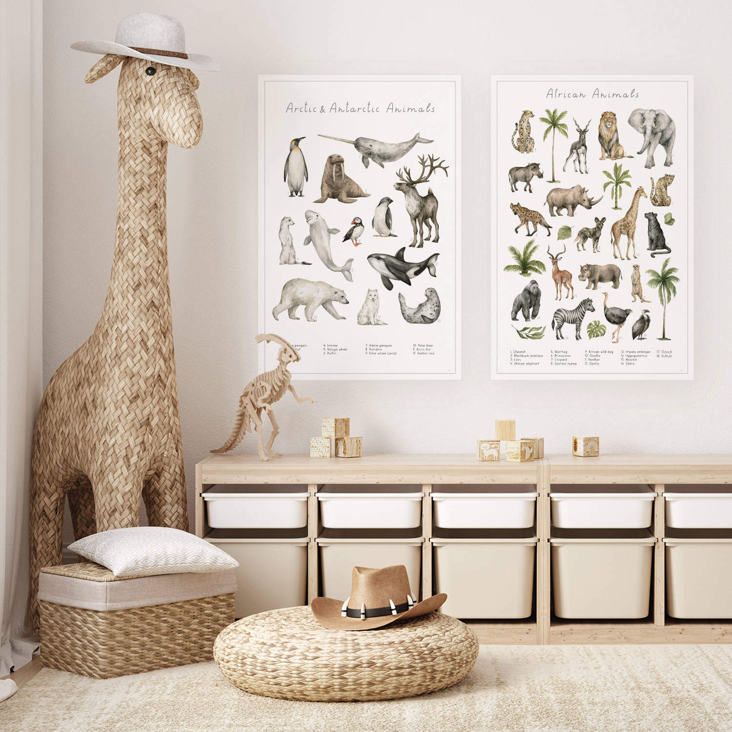 Liebevoll gestaltete Tiere im Aquarellstil verschönern nicht nur jedes Kinderzimmer, sondern auch weitere Raume Deines Zuhauses.