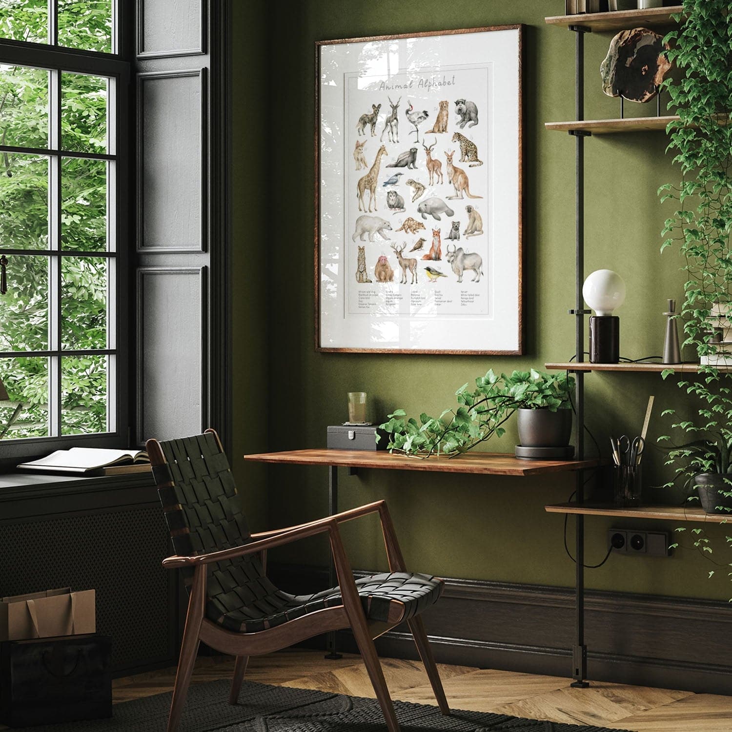 Ob Kinderzimmer, Wohnzimmer, Schlafzimmer oder Flur - Dein Tierwelt Alphabet Bild passt in jeden Raum.