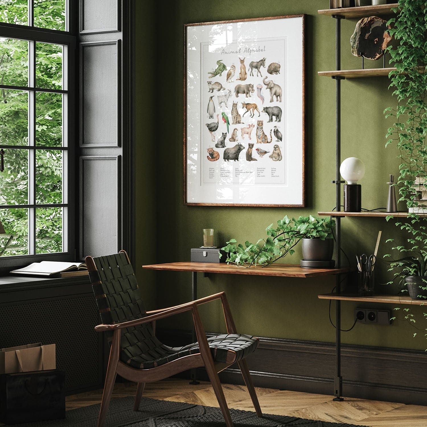 Ob Kinderzimmer, Wohnzimmer, Schlafzimmer oder Flur - Dein Tierwelt Alphabet Bild passt in jeden Raum.