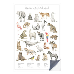 Schnell und einfach - als Klebeposter ist Dein Tierwelt Alphabet Motiv besonders einfach an die Wand zu bringen.