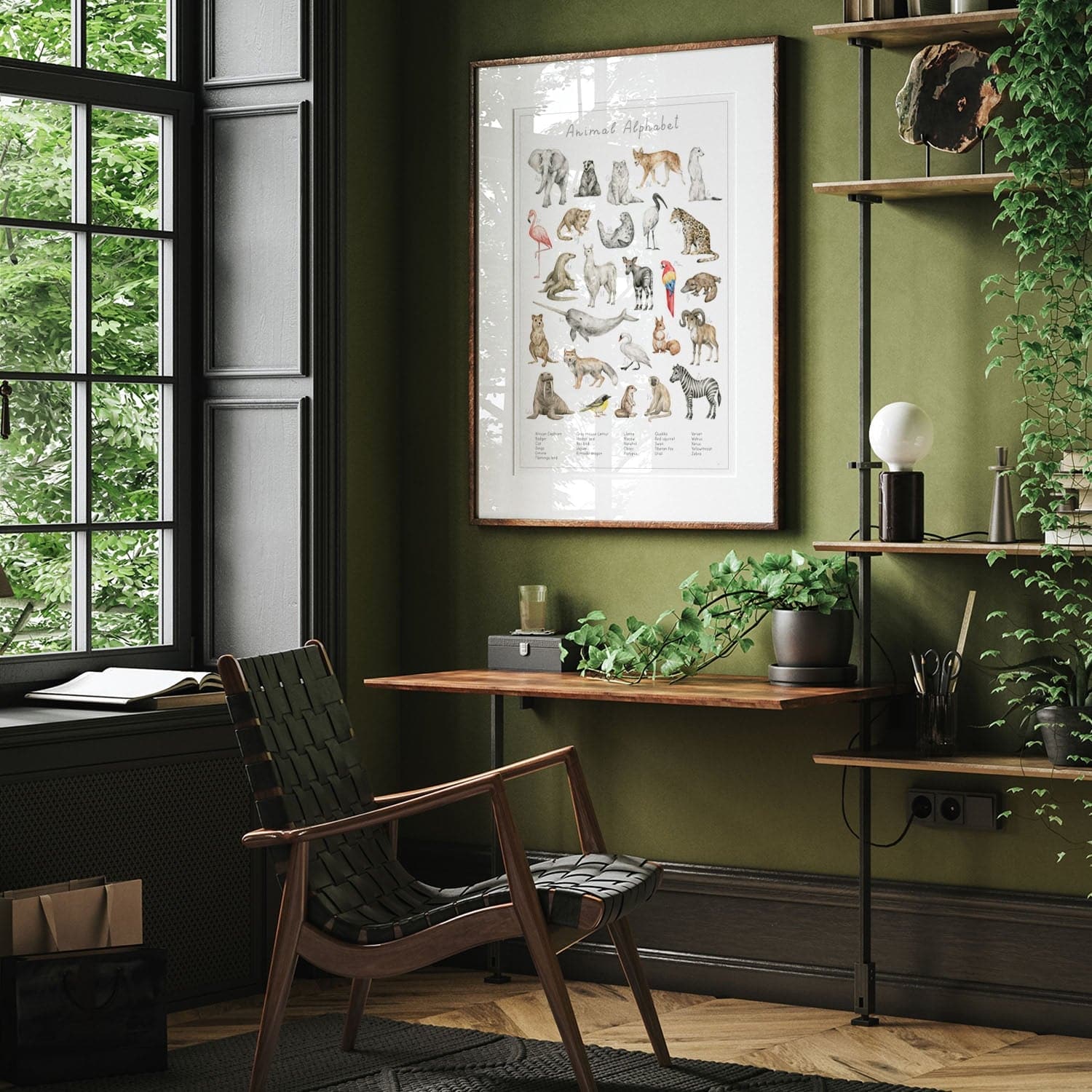 Ob Kinderzimmer, Wohnzimmer, Schlafzimmer oder Flur - Dein Tierwelt Alphabet Bild passt in jeden Raum.