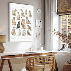 Ob Kinderzimmer, Wohnzimmer, Schlafzimmer oder Flur - Dein Tierwelt Katzen Bild passt in jeden Raum.