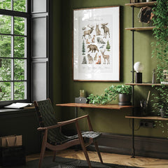 Stilvoll und schlicht fügt sich Dein Tierwelt Wald Poster in Deine Räume ein.