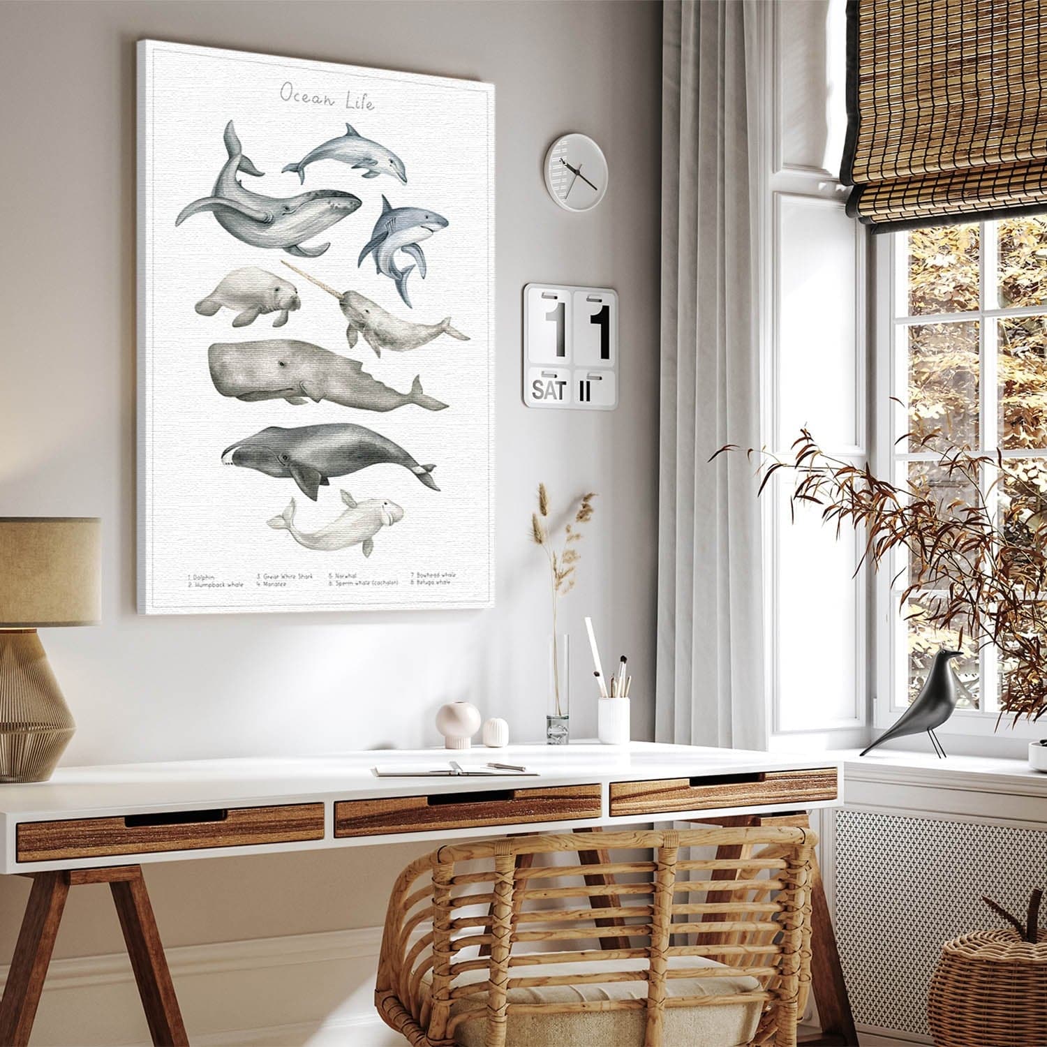 Ob Kinderzimmer, Wohnzimmer, Schlafzimmer oder Flur - Dein Tierwelt Wasser Bild passt in jeden Raum.