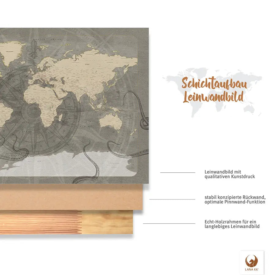 Dank vormontierter Zackenaufhänger kannst Du Deine Piratenkarte Blackbeard direkt an die Wand bringen und mit dem Pinnen loslegen.