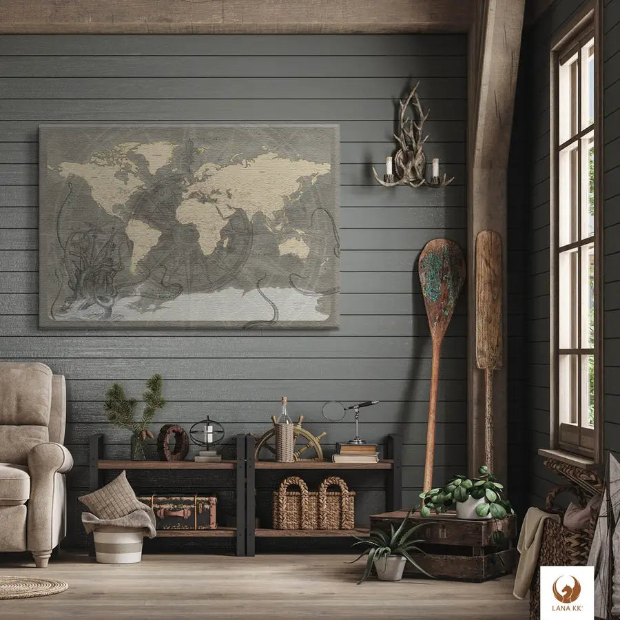 Egal in welchen Raum Du Deine Piratenkarte Blackbeard platzierst, sie wird immer die Blicke auf sich ziehen.