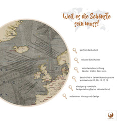 Weil es die Schönste sein muss! Deine Piratenkarte Blackbeard besticht mit perfekter Lesbarkeit, Detailreichtum und vollendetem Hintergrund-Design.