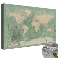 Leinwandbild - Piratenkarte Mary - Pinnwand