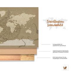 Dank vormontierter Zackenaufhänger kannst Du Deine Piratenkarte Salazar direkt an die Wand bringen und mit dem Pinnen loslegen.