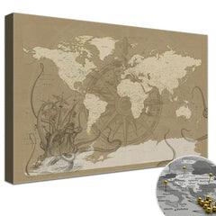 Leinwandbild - Piratenkarte Salazar - Pinnwand