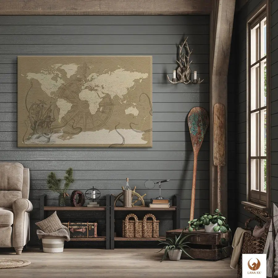 Egal in welchen Raum Du Deine Piratenkarte Salazar platzierst, sie wird immer die Blicke auf sich ziehen.