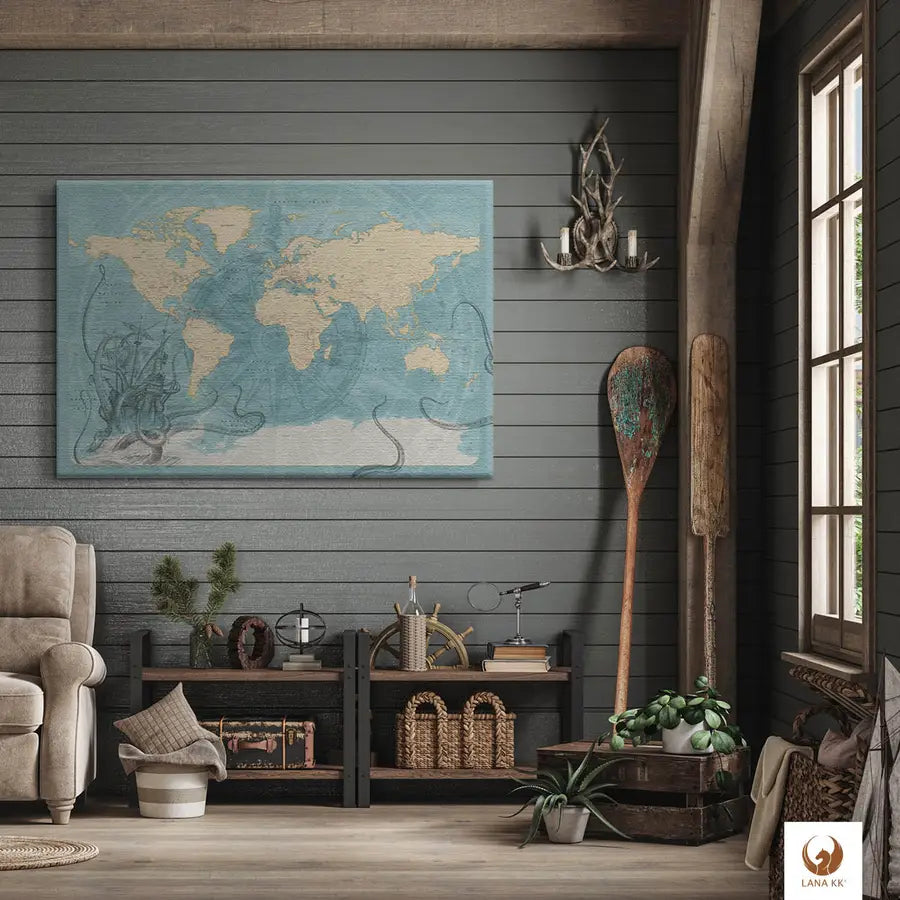 Egal in welchen Raum Du Deine Piratenkarte Sparrow platzierst, sie wird immer die Blicke auf sich ziehen.