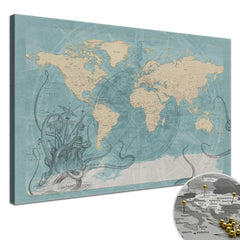 Deine Piratenkarte Sparrow als Premiumleinwand mit 2 cm breiten Rahmen.