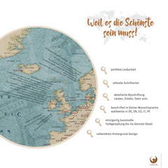 Weil es die Schönste sein muss! Deine Piratenkarte Sparrow besticht mit perfekter Lesbarkeit, Detailreichtum und vollendetem Hintergrund-Design.