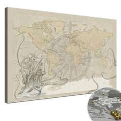 Deine Piratenkarte Teague als Premiumleinwand mit 2 cm breiten Rahmen.