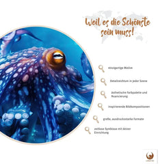 Deine Limited Edition Fascinating Octopus wartet nur darauf, deine heimische Galerie zu erweitern. Detailreich mit einer ästhetischen Fargebung und Nuancierung inspiriert es dich Tag für Tag. Die große aber zeitlose Erscheinung macht Fascinating Octopus zu deinem langjährigen Begleiter in deiner Wohnung. Lass dich von deiner Limited Edition immer wieder inspirieren.