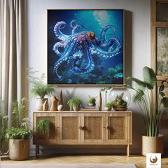 Verleihe deinen Wänden ein Gefühl von Erhabenheit mit Fascinating Octopus, einer atemberaubenden Limited Edition. Dieses Meisterwerk, gedruckt auf langlebiger 360 g/m² Baumwoll-Leinwand, wird zum Herzstück jedes Raumes. Fascinating Octopus ist ein Blickfang, der zum träumen und zu interessanten Gesprächen einlädt, während es sich elegant und nahtlos in deine Einrichtung integriert.