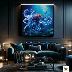 Deine Limited Edition Fascinating Octopus als Leinwandbild zieht als Mittelpunkt deines Wohnzimmers alle Blicke auf sich. Deine Leinwand fügt sich nahtlos in moderne Einrichtungsstile ein. Sie schafft eine Atmosphäre zum Träumen und der Eleganz, während sie gleichzeitig ein Element ist, was deine Fantasie beflügelt. 