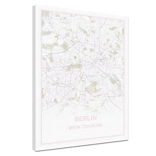 Erwecke Deine Wände zum Leben mit deiner Städtekarte Berlin White als Premium-Variante. Deine Städtekarte ist auf eine Baumwoll-Leinwand von 320 g/m² mit matter Oberfläche gedruckt. Gespannt wird sie auf einen 2 cm tiefen Keilrahmen und kommt deine Städtekarte in jedem deiner Räume zur Geltung. Mit ökologischen, wasserbasierten Farben bedruckt, die vollständig abbaubar sind, und UV-echten Farben, verspricht sie dir für mindestens 75 Jahre lebendige Freude.