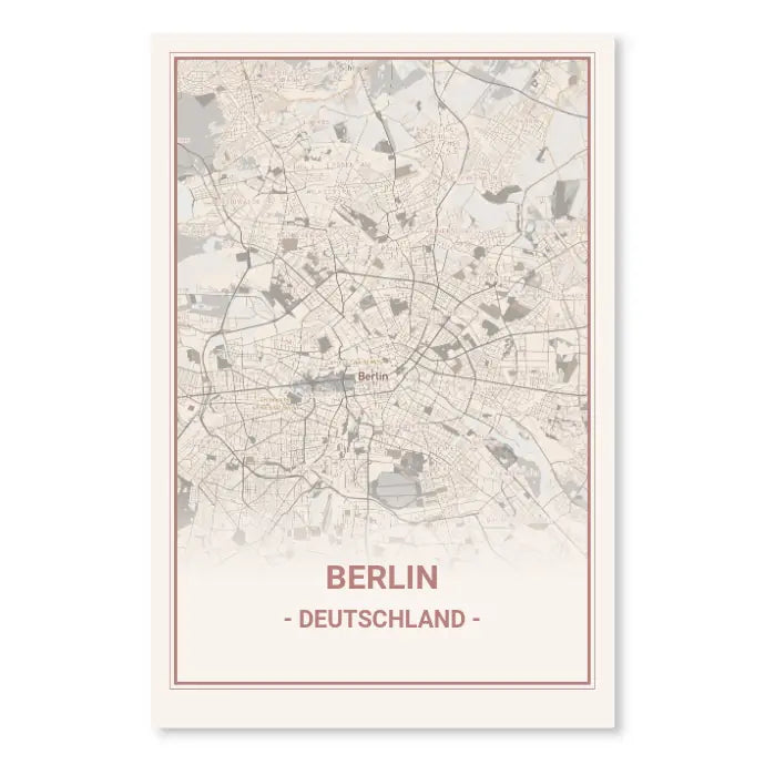 Meine Stadtkarte als Wandbild. Stadtkarte meiner Stadt erstellen, personalisierte Straßenkarte meiner Heimat. Mein Wohnort als Wandbild.  