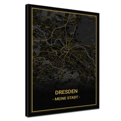 Belebe deine Räume mit der Städtekarte Dresden Noir in der Premium-Edition. Gedruckt auf matter Baumwoll-Leinwand mit einem Gewicht von 320 g/m² und gespannt auf einen 2 cm tiefen Keilrahmen, setzt sie in jedem Raum ein stilvolles Highlight. Die Verwendung von umweltfreundlichen, wasserbasierten und vollständig abbaubaren Tinten sowie UV-beständigen Farben gewährleistet, dass die lebendigen Farben deiner Karte mindestens 75 Jahre strahlen.