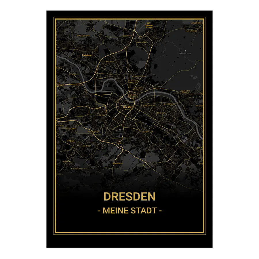 Schnapp dir deine Städtekarte Dresden Noir als Poster und beginne damit, deine eigenen Abenteuer festzuhalten. Gedruckt auf Premium Posterpapier mit 250 g/m² und einer satinieren Oberfläche, wird sie deinen Raum zum Strahlen bringt. Und weil wir wissen, dass du Feinheiten liebst, ist alles mit detaillierter Beschriftung in versehen. Obendrauf gibt’s Sticker, mit denen du direkt loslegen kannst, um deine Reiseziele zu markieren. 