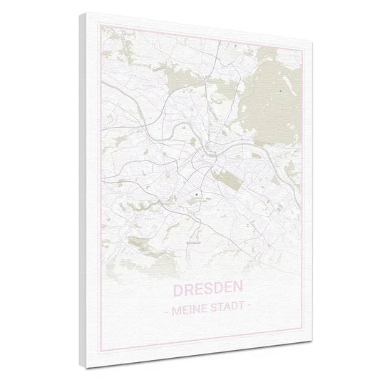 Erwecke Deine Wände zum Leben mit deiner Städtekarte Dresden White als Premium-Variante. Deine Städtekarte ist auf eine Baumwoll-Leinwand von 320 g/m² mit matter Oberfläche gedruckt. Gespannt wird sie auf einen 2 cm tiefen Keilrahmen und kommt deine Städtekarte in jedem deiner Räume zur Geltung. Mit ökologischen, wasserbasierten Farben bedruckt, die vollständig abbaubar sind, und UV-echten Farben, verspricht sie dir für mindestens 75 Jahre lebendige Freude.