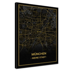 Belebe deine Räume mit der Städtekarte München Noir in der Premium-Edition. Gedruckt auf matter Baumwoll-Leinwand mit einem Gewicht von 320 g/m² und gespannt auf einen 2 cm tiefen Keilrahmen, setzt sie in jedem Raum ein stilvolles Highlight. Die Verwendung von umweltfreundlichen, wasserbasierten und vollständig abbaubaren Tinten sowie UV-beständigen Farben gewährleistet, dass die lebendigen Farben deiner Karte mindestens 75 Jahre strahlen.