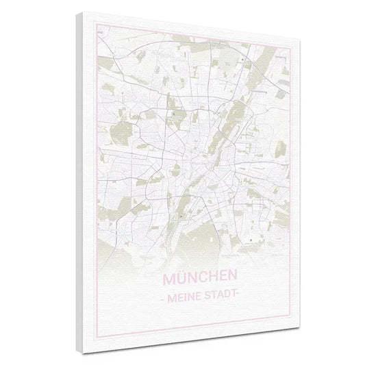 Erwecke Deine Wände zum Leben mit deiner Städtekarte München White als Premium-Variante. Deine Städtekarte ist auf eine Baumwoll-Leinwand von 320 g/m² mit matter Oberfläche gedruckt. Gespannt wird sie auf einen 2 cm tiefen Keilrahmen und kommt deine Städtekarte in jedem deiner Räume zur Geltung. Mit ökologischen, wasserbasierten Farben bedruckt, die vollständig abbaubar sind, und UV-echten Farben, verspricht sie dir für mindestens 75 Jahre lebendige Freude.