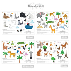 Sticker - Tiere der Welt
